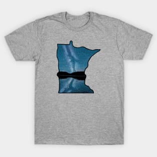 Minnesota Silhouette - Milky Way T-Shirt